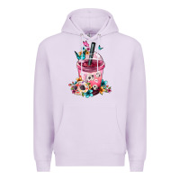 Lilac mexican day of the dead skulls coffee cup Premium Hoodie - FaDigitalArtStudio
