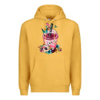 Mustard mexican day of the dead skulls coffee cup Premium Hoodie - FaDigitalArtStudio