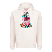 Pale Pink mexican day of the dead skulls coffee cup Premium Hoodie - FaDigitalArtStudio
