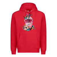 Red mexican day of the dead skulls coffee cup Premium Hoodie - FaDigitalArtStudio
