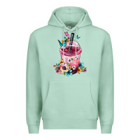 Seafoam mexican day of the dead skulls coffee cup Premium Hoodie - FaDigitalArtStudio