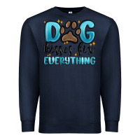 Navy dog kisses fix everything Premium Sweatshirt - MaliasSmallBusiness