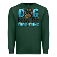 Sports Green dog kisses fix everything Premium Sweatshirt - MaliasSmallBusiness