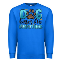True Royal dog kisses fix everything Premium Sweatshirt - MaliasSmallBusiness