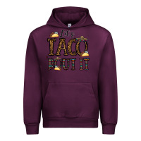 Mauve Wine let's taco bout it Urban Hoodie - CowhideDigitalArt
