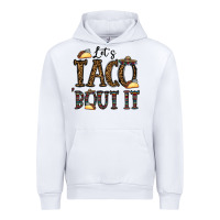 White let's taco bout it Urban Hoodie - CowhideDigitalArt