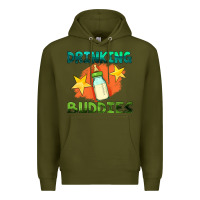 Army Green drinking buddies with baby bottle Premium Hoodie - HRA Design Shop