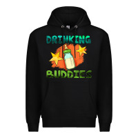 Black drinking buddies with baby bottle Premium Hoodie - HRA Design Shop