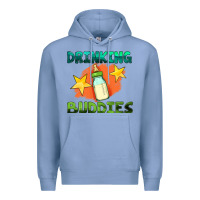 Colony Blue drinking buddies with baby bottle Premium Hoodie - HRA Design Shop