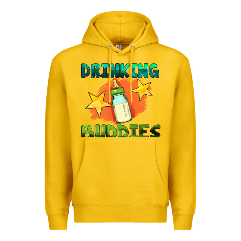Drinking Buddies With Baby Bottle Premium Hoodie by HRA Design Shop | Teevron