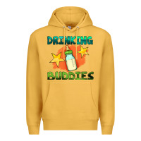 Mustard drinking buddies with baby bottle Premium Hoodie - HRA Design Shop