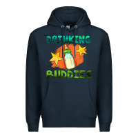 Navy drinking buddies with baby bottle Premium Hoodie - HRA Design Shop