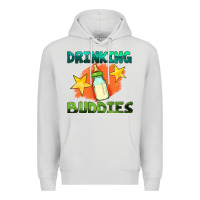 Dove Grey drinking buddies with baby bottle Premium Hoodie - HRA Design Shop