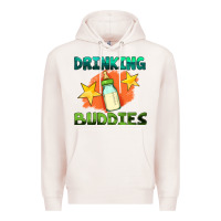 Pale Pink drinking buddies with baby bottle Premium Hoodie - HRA Design Shop
