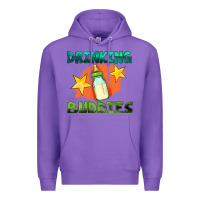 Purple drinking buddies with baby bottle Premium Hoodie - HRA Design Shop