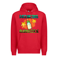 Red drinking buddies with baby bottle Premium Hoodie - HRA Design Shop