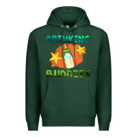 Sports Green drinking buddies with baby bottle Premium Hoodie - HRA Design Shop
