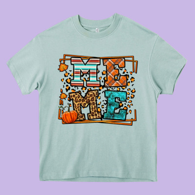 Fall Autumn Leopard Meme Heavy Core Tee Designed By Lillyallendesigns