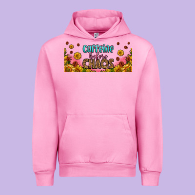 Caffeine Before Chaos 16oz Libbey Cup Urban Hoodie Designed By Hra Design Shop