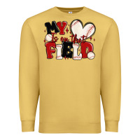 Antique Gold my heart is on that field baseball Premium Sweatshirt - MaliasSmallBusiness
