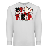 Dove Grey my heart is on that field baseball Premium Sweatshirt - MaliasSmallBusiness