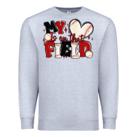 Heather Grey my heart is on that field baseball Premium Sweatshirt - MaliasSmallBusiness