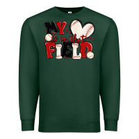 Sports Green my heart is on that field baseball Premium Sweatshirt - MaliasSmallBusiness