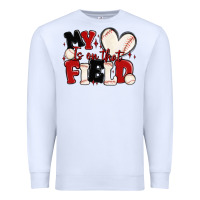 White my heart is on that field baseball Premium Sweatshirt - MaliasSmallBusiness