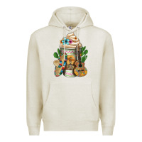 Oatmeal Heather mexican hot coffee cup Premium Hoodie - FaDigitalArtStudio