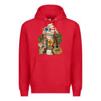 Red mexican hot coffee cup Premium Hoodie - FaDigitalArtStudio