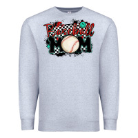Heather Grey baseball mom Premium Sweatshirt - MaliasSmallBusiness