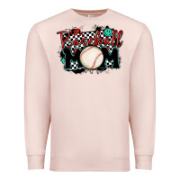 Pale Pink baseball mom Premium Sweatshirt - MaliasSmallBusiness