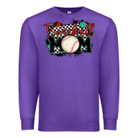 Purple baseball mom Premium Sweatshirt - MaliasSmallBusiness