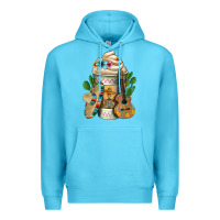 Ocean Blue mexican hot coffee cup Premium Hoodie - FaDigitalArtStudio