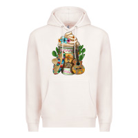 Pale Pink mexican hot coffee cup Premium Hoodie - FaDigitalArtStudio
