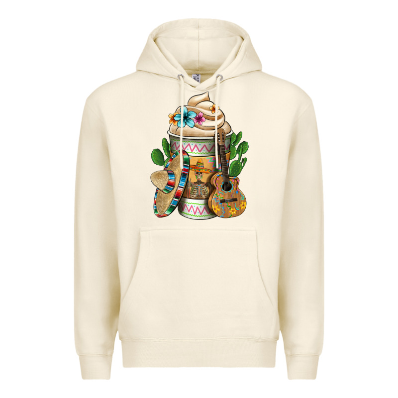 Mexican Hot Coffee Cup Premium Hoodie by FaDigitalArtStudio | Teevron