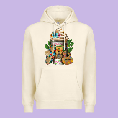 Mexican Hot Coffee Cup Premium Hoodie Designed By Fadigitalartstudio