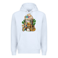 White mexican hot coffee cup Premium Hoodie - FaDigitalArtStudio