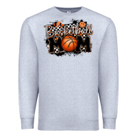 Heather Grey basketball mom Premium Sweatshirt - MaliasSmallBusiness