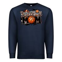 Navy basketball mom Premium Sweatshirt - MaliasSmallBusiness