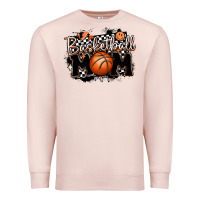 Pale Pink basketball mom Premium Sweatshirt - MaliasSmallBusiness