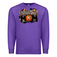 Purple basketball mom Premium Sweatshirt - MaliasSmallBusiness