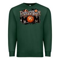 Sports Green basketball mom Premium Sweatshirt - MaliasSmallBusiness