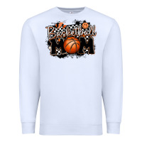 White basketball mom Premium Sweatshirt - MaliasSmallBusiness