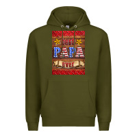 Army Green best papa ever air freshener Premium Hoodie - HRA Design Shop