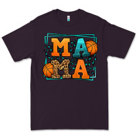 Plum leopard basketball mama Mother's Day Premium Tee - LillyAllenDesigns