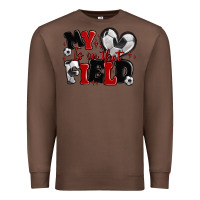 Chestnut my heart is on that field soccer Premium Sweatshirt - MaliasSmallBusiness