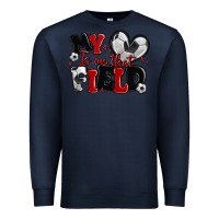 Navy my heart is on that field soccer Premium Sweatshirt - MaliasSmallBusiness