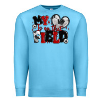 Ocean Blue my heart is on that field soccer Premium Sweatshirt - MaliasSmallBusiness