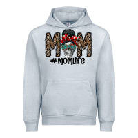 Heather Grey mom life Urban Hoodie - CowhideDigitalArt